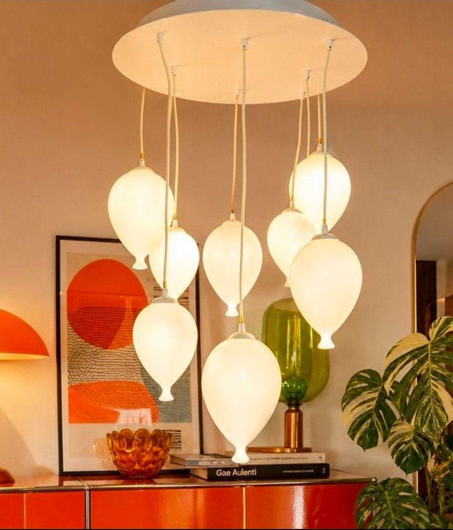 De énige ballon lamp die NOOIT leeg loopt ideal Lux clown, Ophalen of Verzenden, Glas, G9