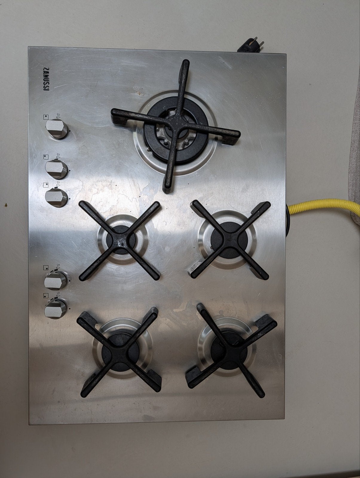 Zanussi 5-pits gasfornuis - Gebruikt, Witgoed en Apparatuur, Kookplaten, Ophalen, Gebruikt, Inbouw, Gas