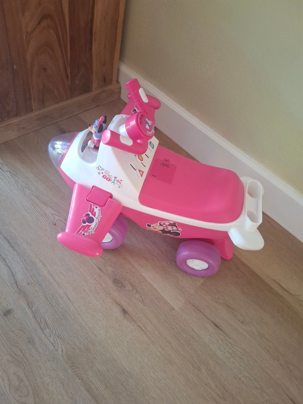 Minnie Mouse Loopvliegtuig - Roze Loopwagen, Ophalen