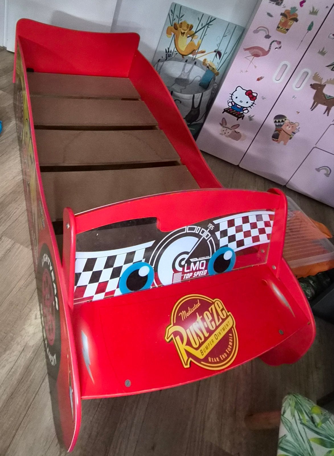 Cars Kinderbed - Bliksem McQueen, Huis en Inrichting, Slaapkamer | Bedden, Ophalen, Gebruikt, 90 cm, Eenpersoons