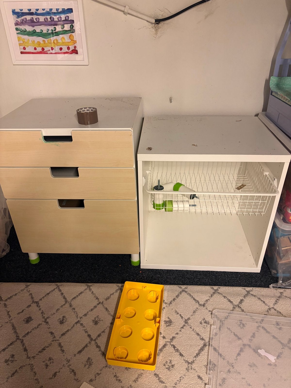 IKEA KALLAX kast met lades en open vak, Ophalen, Gebruikt, 50 tot 100 cm, Met lade(s)