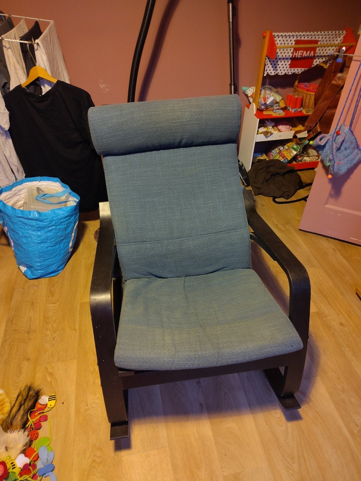 IKEA Schommelstoel (gratis af te halen), Ophalen, Hout, Gebruikt, Blauw