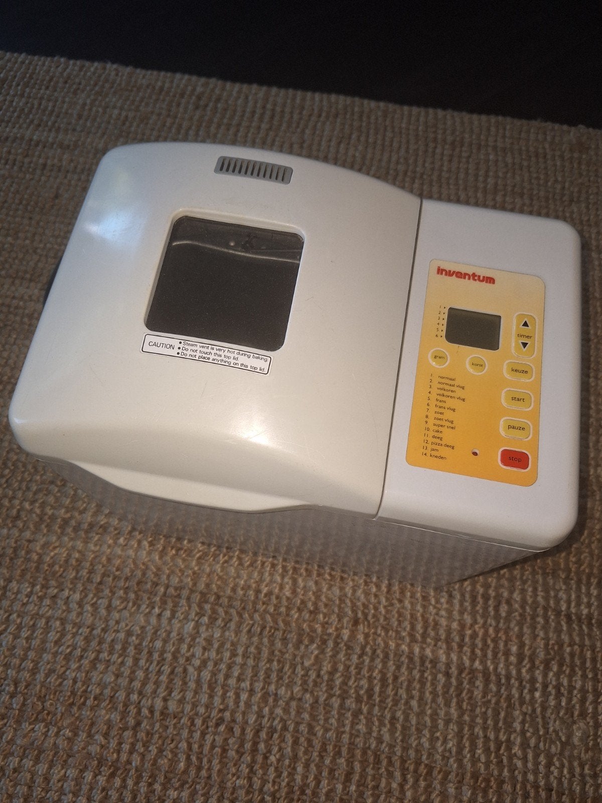 Inventum broodbakmachine, Gebruikt, Kijkvenster, 800 tot 1200 gram deeg, Ophalen
