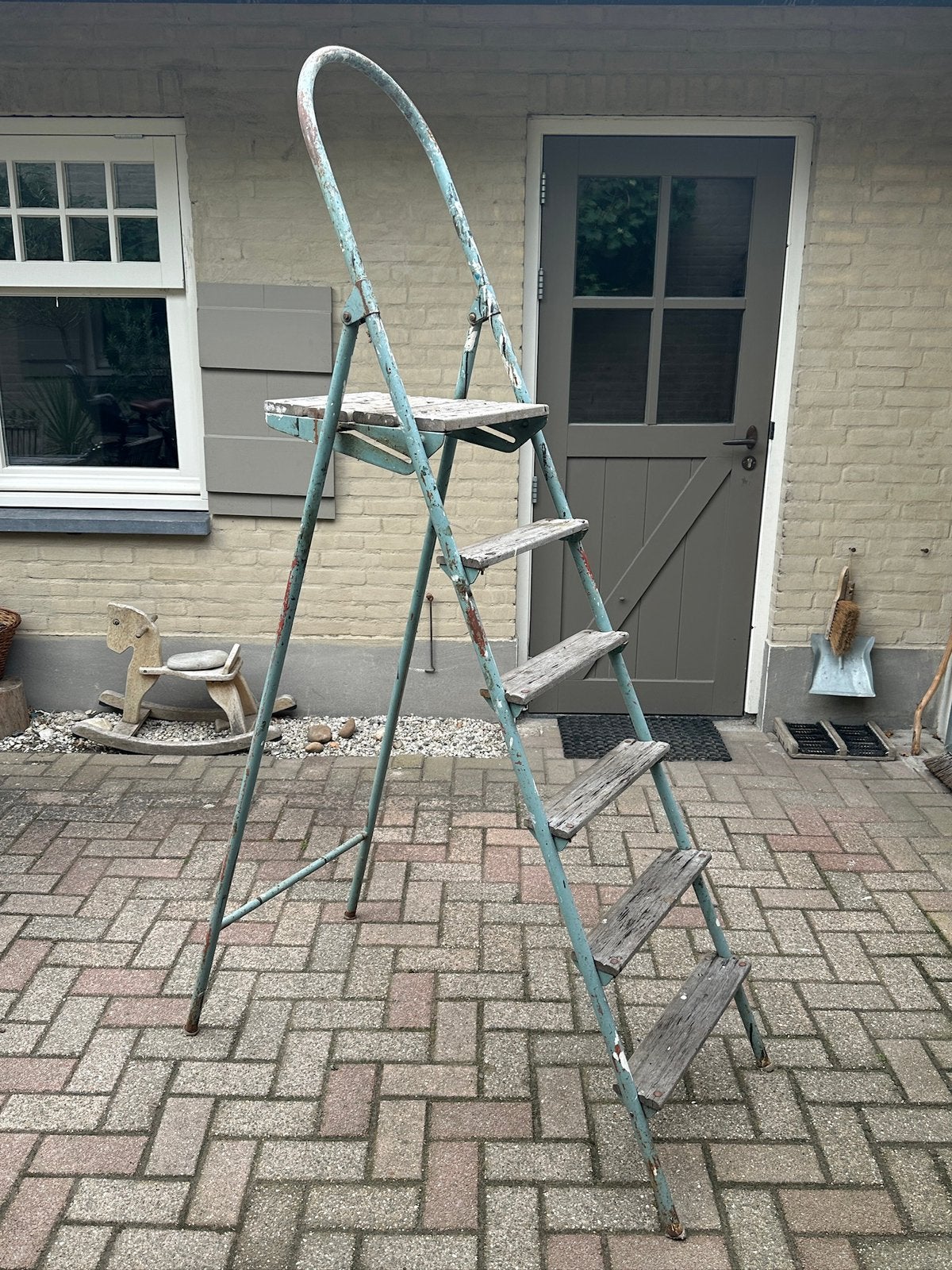 Vintage brocante trap keukentrap schilderstrap, Ophalen