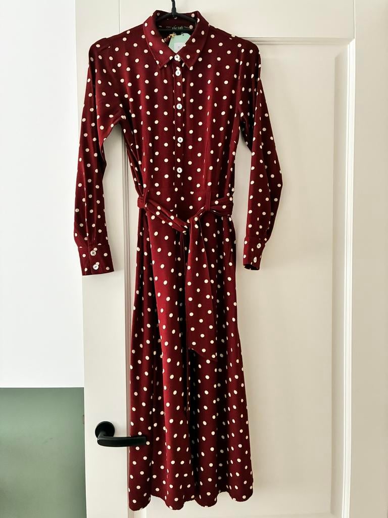 King Louie Sheeva Pablo Merlot, Kleding | Dames, Jurken, Overige kleuren, Ophalen of Verzenden, Zo goed als nieuw, Maat 34 (XS) of kleiner