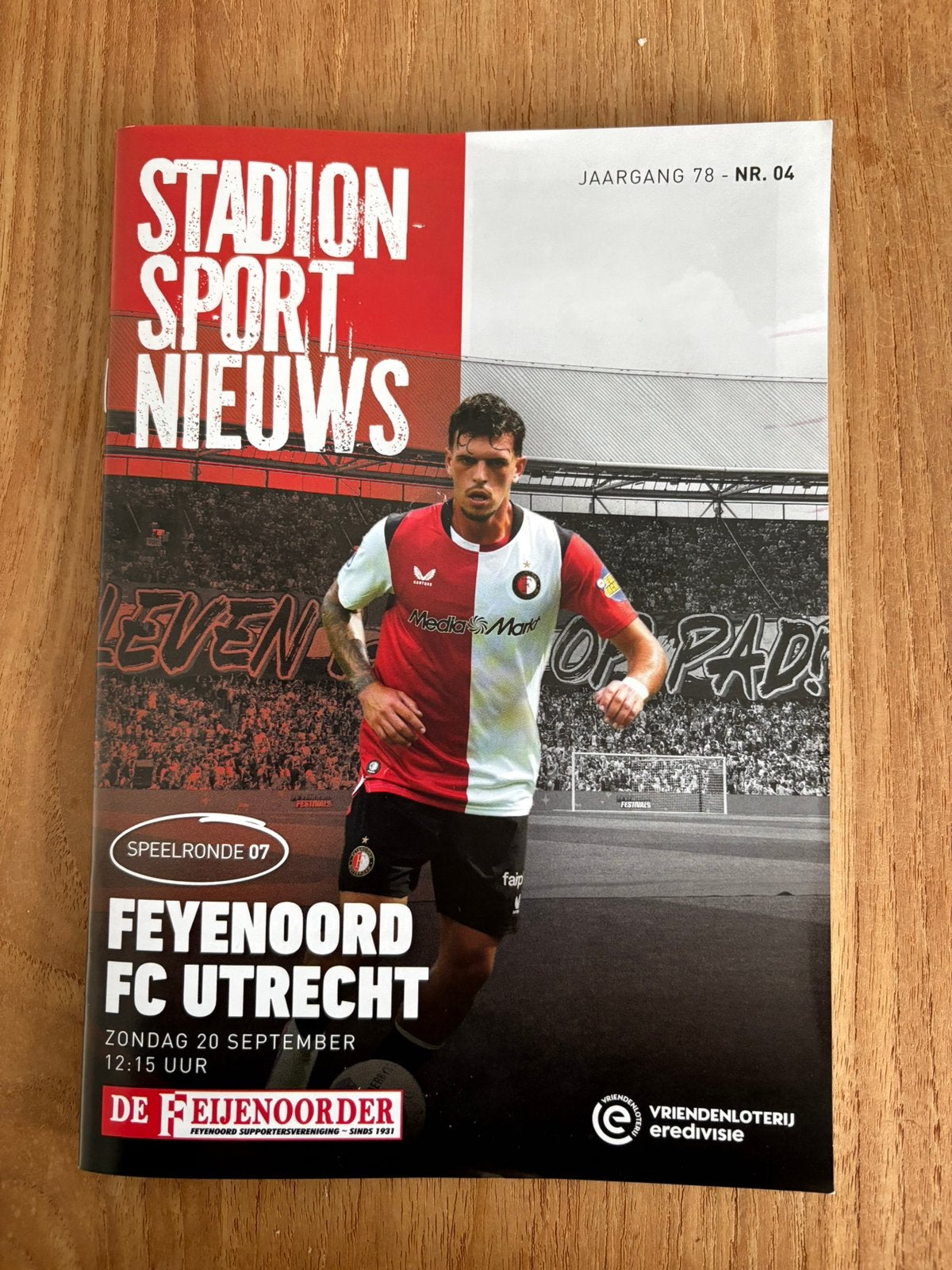 Programmaboekje Feyenoord - Fc Utrecht, Ophalen of Verzenden, Nieuw, Feyenoord, Boek of Tijdschrift