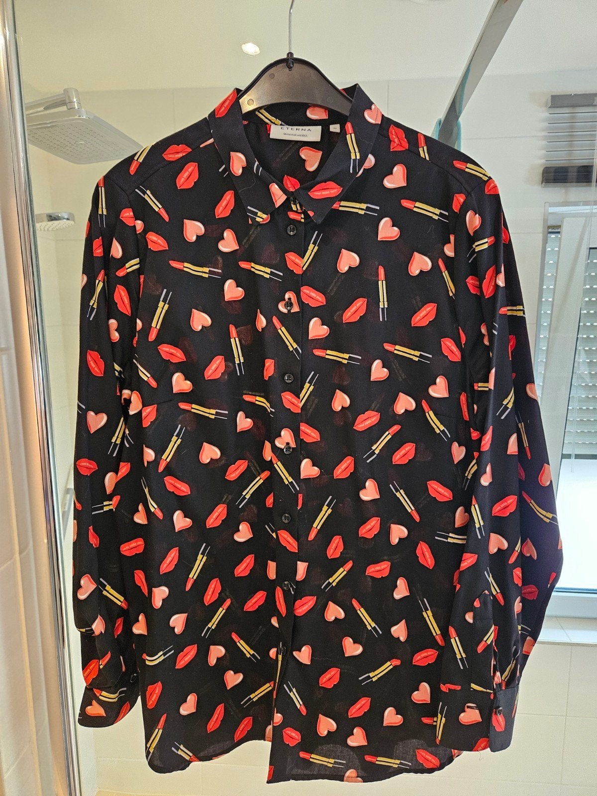 Eterna dames blouse maat 44 katoen als nieuw, Eterna, Ophalen of Verzenden, Zo goed als nieuw, Maat 42/44 (L)