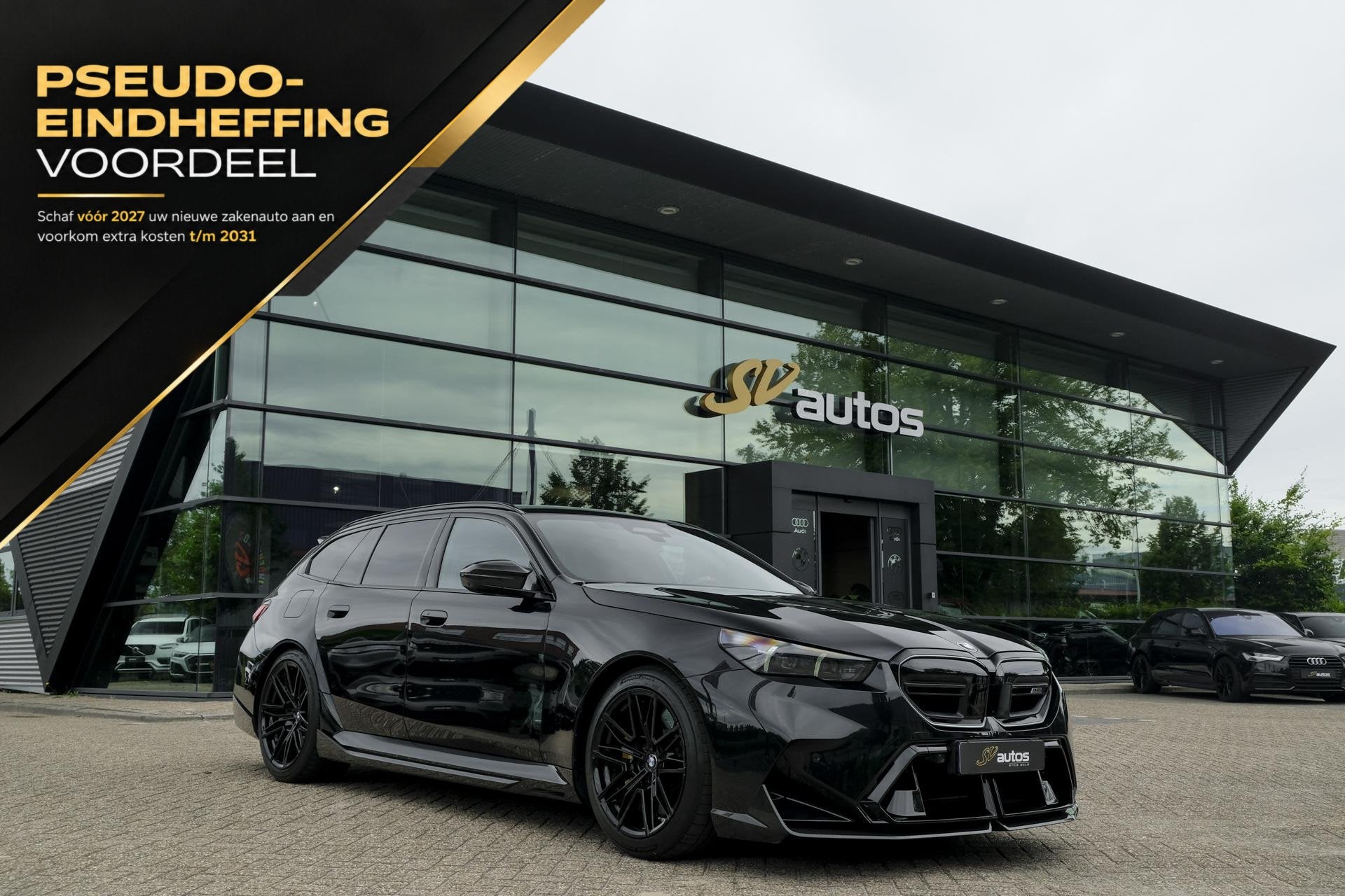 BMW M5 Touring V8 727pk Hybrid Panoramadak Keramisch Full ca, Auto's, Automaat, Gebruikt, 2000 kg, 4395 cc