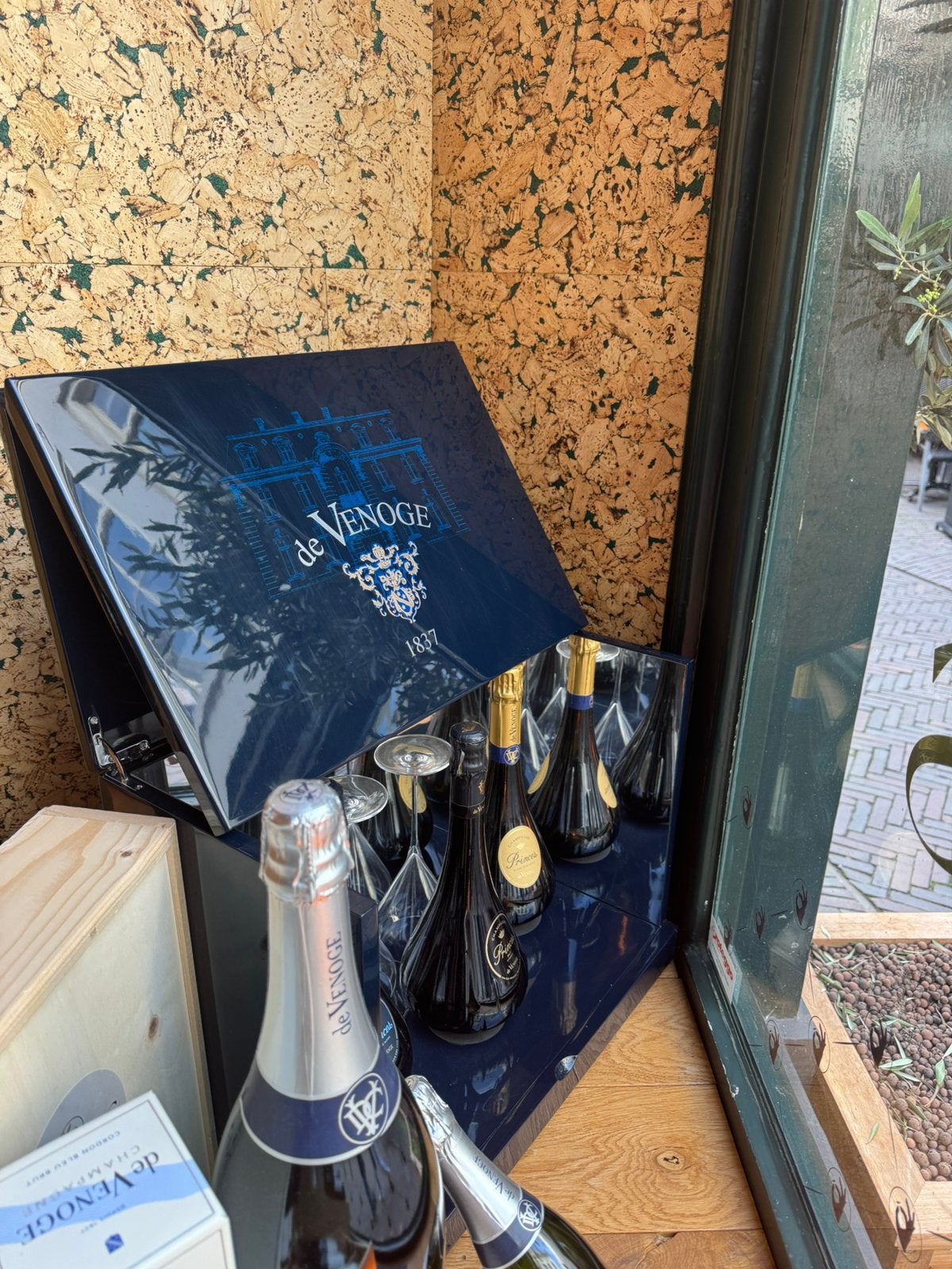 Te koop champagne display/presentatiekast, Ophalen, Nieuw, Minder dan 5 flessen