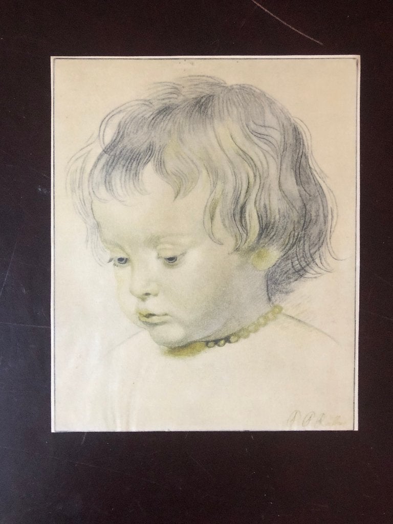 Prent naar P.P. Rubens, Gesigneerd in de plaat, Ophalen of Verzenden, Portret en Figuren, Offsetdruk