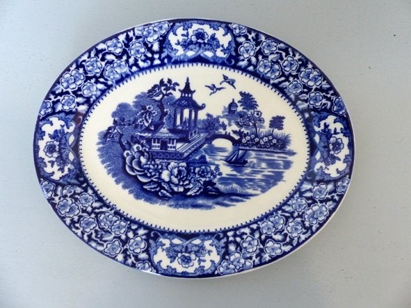 Antieke ovale schaal Olde Alton Ware England, Ophalen of Verzenden