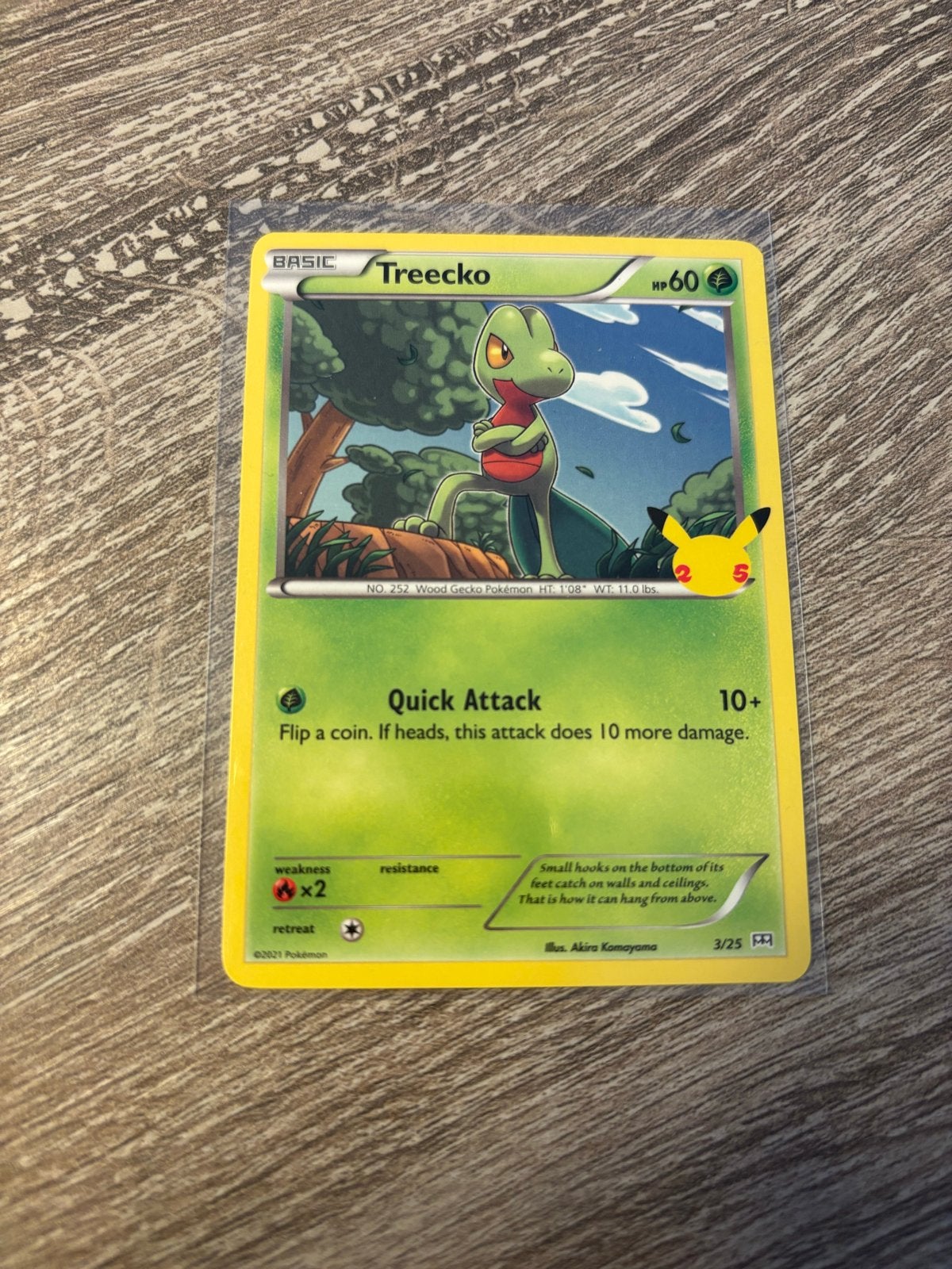 Treecko 3/25 2021 25th Anniversary McDonalds, Ophalen of Verzenden, Zo goed als nieuw, Losse kaart