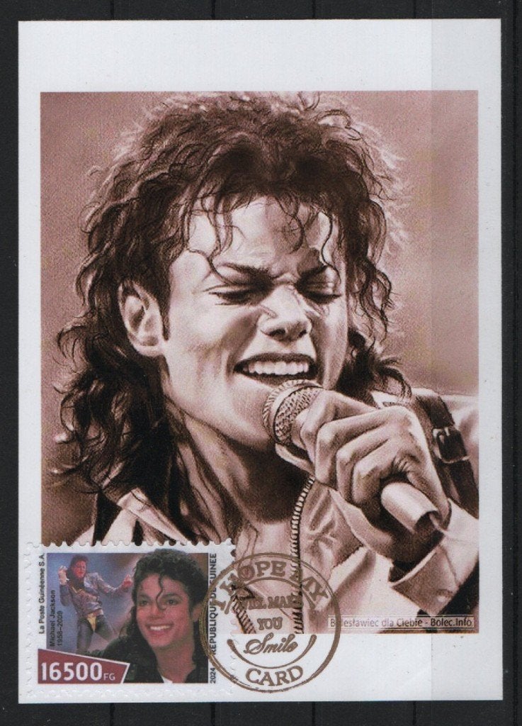 M22) postkaart singer Michael Jackson, Verzenden, Tanzania, Gestempeld