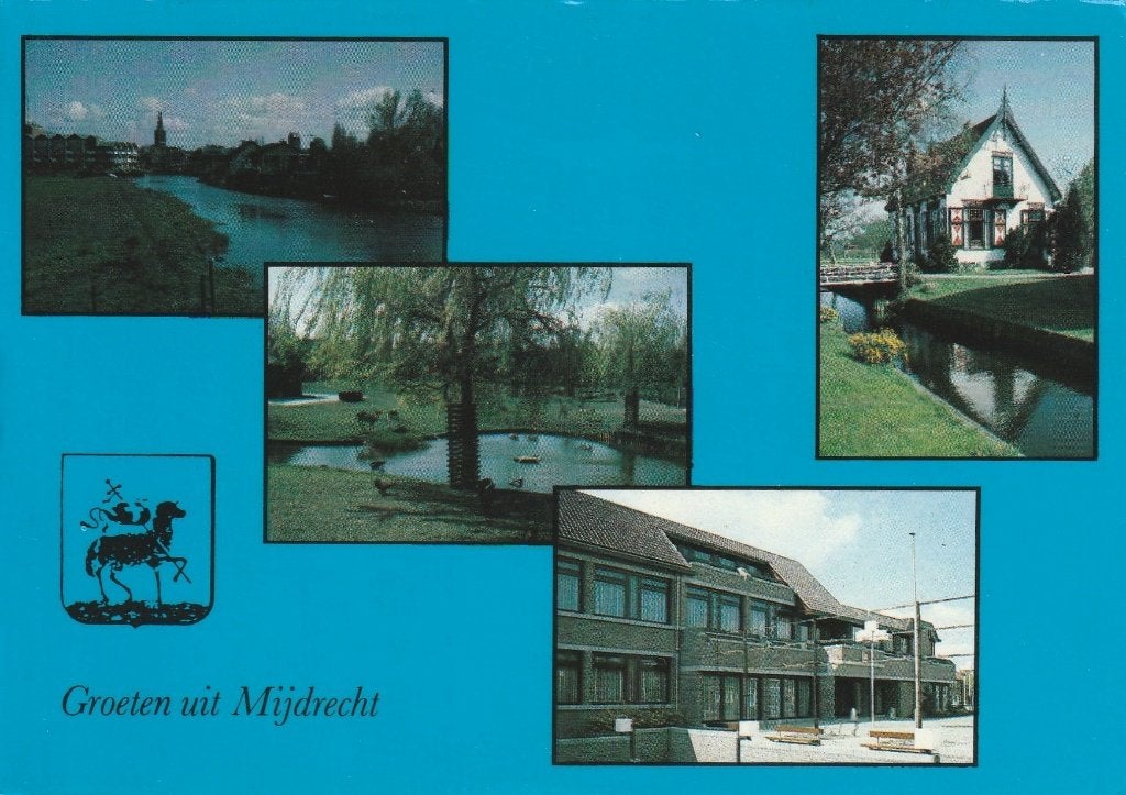 MIJDRECHT Panorama Vijver Centrum Huis Groetten, Verzamelen, Verzenden, 1980 tot heden, Gelopen, Utrecht