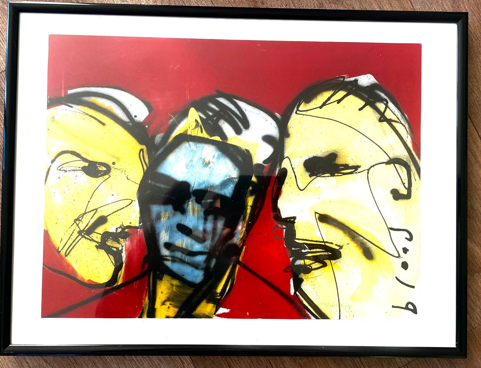3 ‘Broodjes’., Abstract, Ingelijst, Offsetdruk, Ophalen of Verzenden