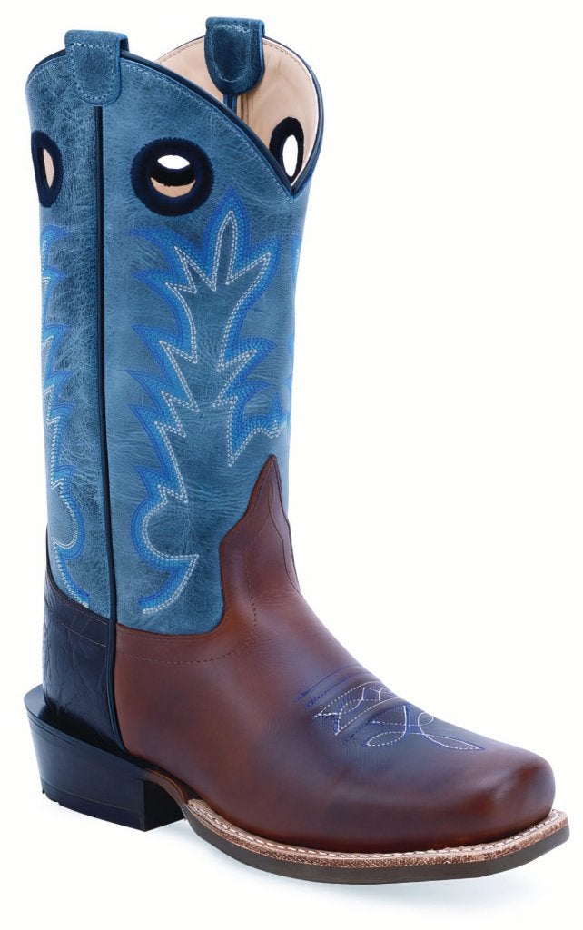 Kinder western cowboy laarzen echt leder blauw bruin, Jongen of Meisje, Schoenen, Nieuw, Ophalen of Verzenden