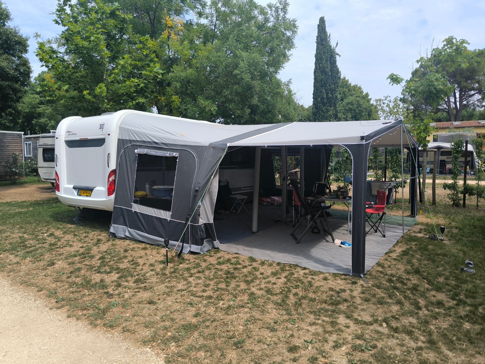 Dorema Horizon Air Deluxe + Dorema Palma Luifel maat 14, Caravans en Kamperen, Voortenten en Luifels, Ophalen, Zo goed als nieuw