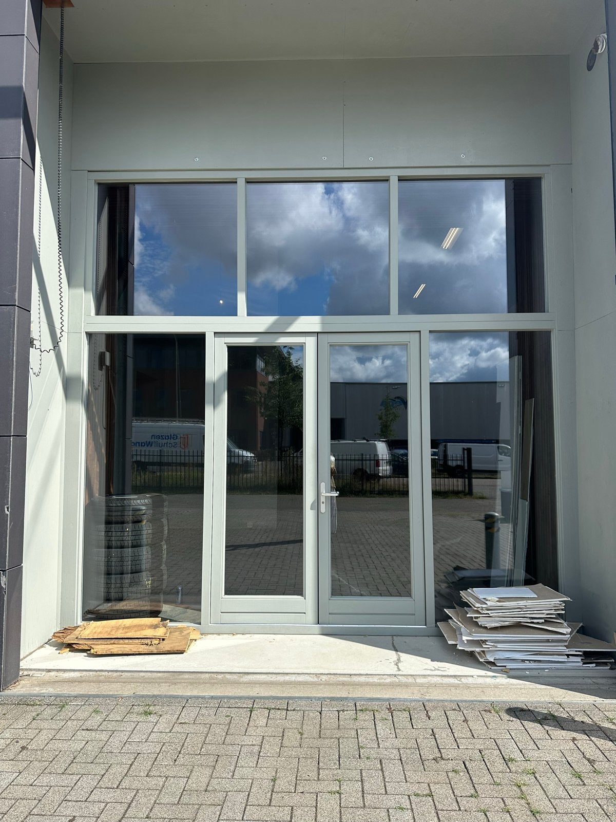 Openslaande deuren en kozijn met HR++ glas, nieuwstaat, Ophalen, Overige typen, 120 cm of meer, 215 cm of meer