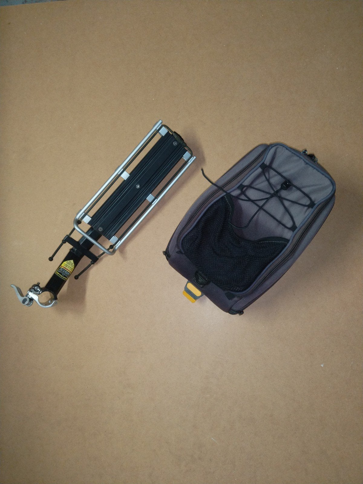MTX / RX fietsendrager met Grijze tas, Ophalen of Verzenden, Gebruikt