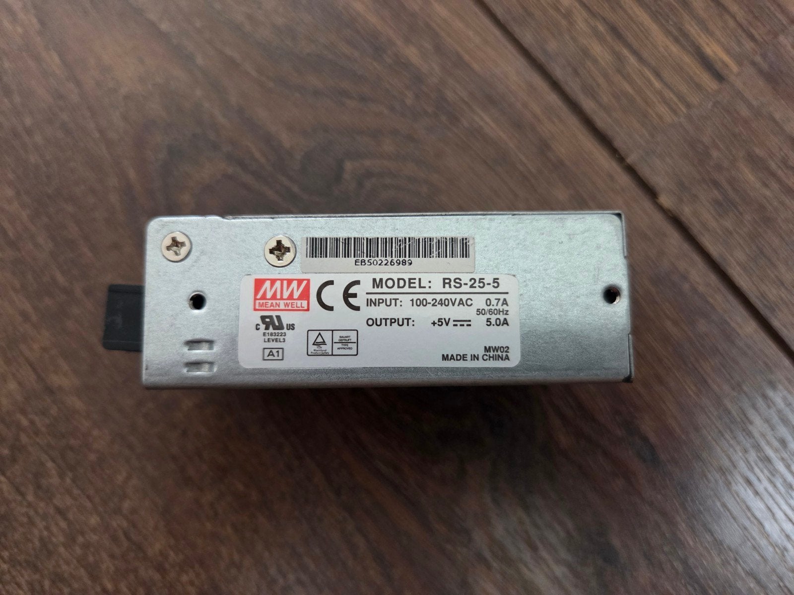 Mean Well RS-25-5 Voeding 5V 5A, Ophalen of Verzenden, Gebruikt