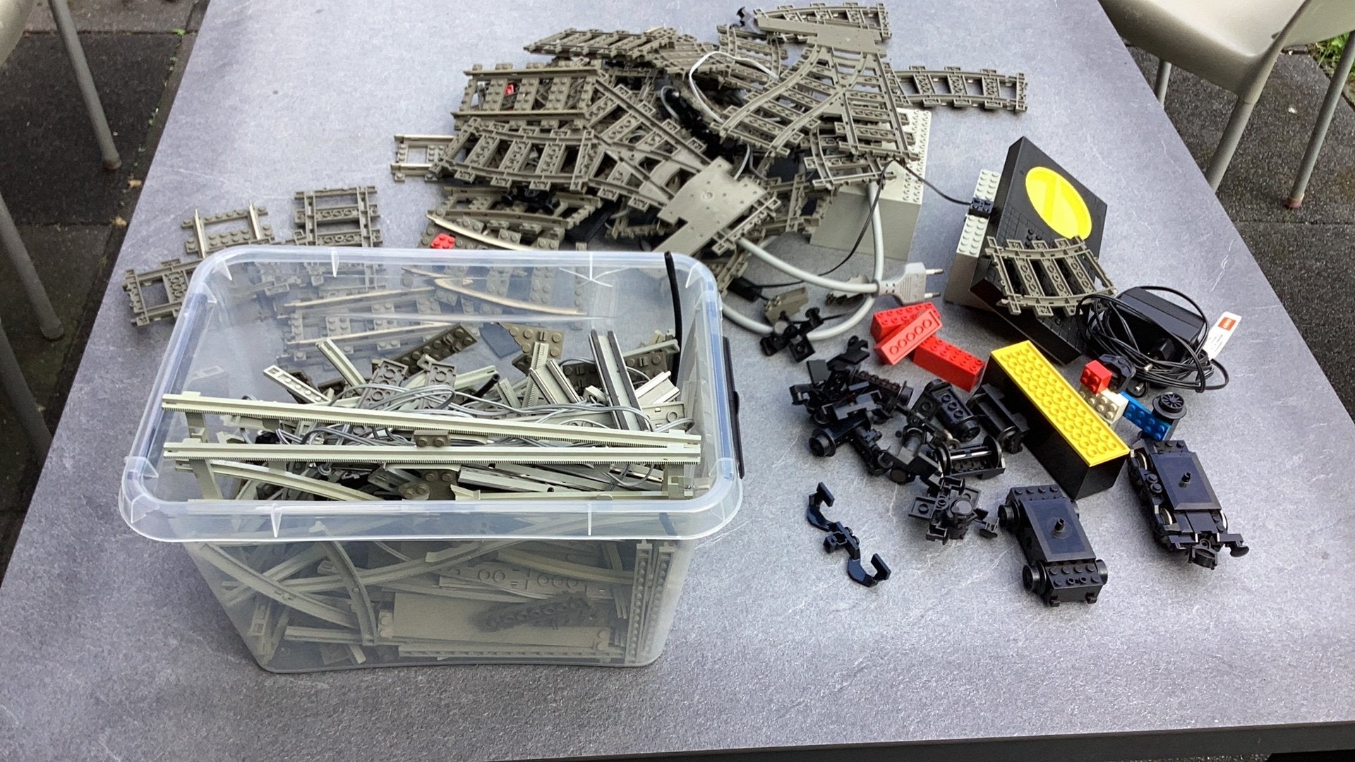 Lego jaren 80/90 rails en treinonderdelen, Ophalen, Gebruikt, Gelijkstroom, Rails