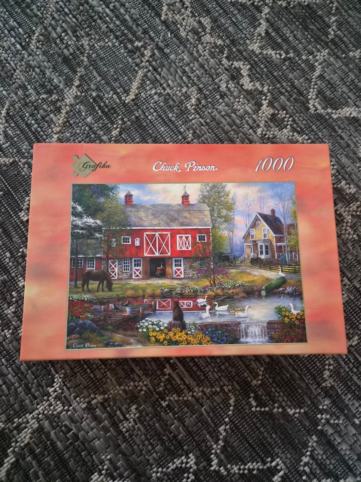 grafika puzzel zweedse boerderij 1000 stukjes, Ophalen of Verzenden, 500 t/m 1500 stukjes, Zo goed als nieuw, Legpuzzel