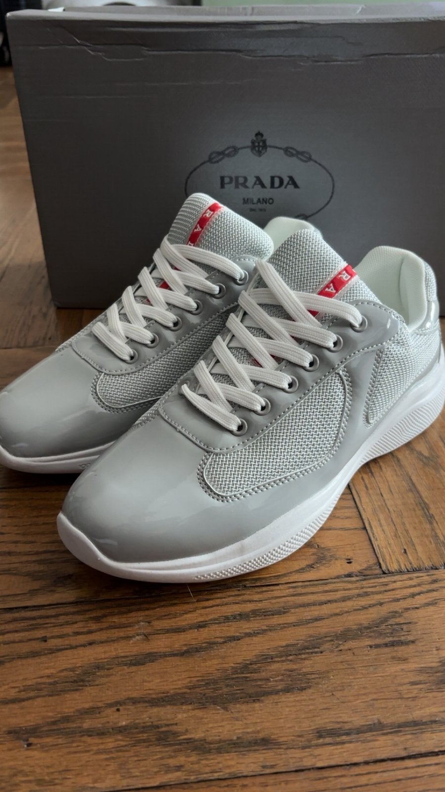Prada Cups, Verzenden, Wit, Sneakers of Gympen, Zo goed als nieuw