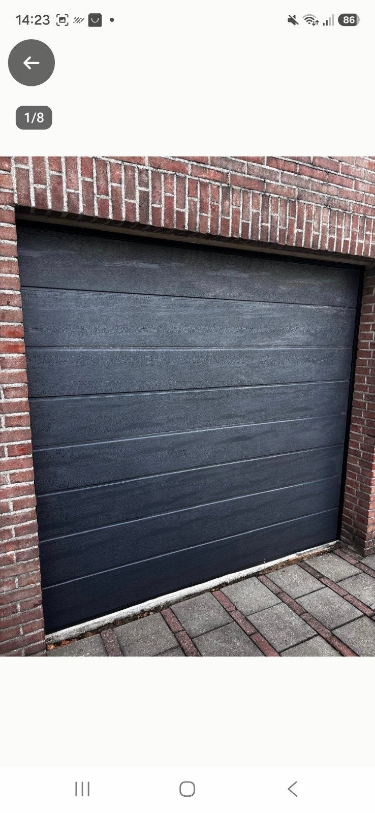 Garagedeur met motor en afstandsbediening, Gebruikt, Garagedeur, Ophalen of Verzenden, Metaal