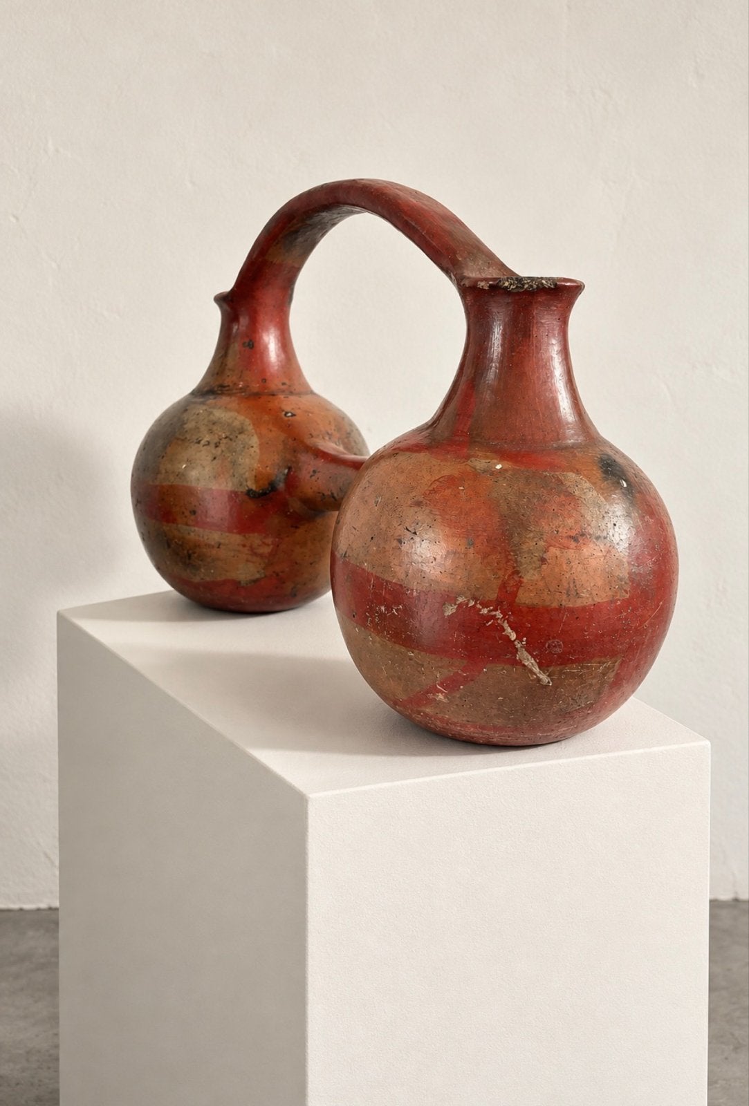Precolumbiaanse Dubbele Vaas - Antiek Aardewerk, Antiek en Kunst, Ophalen of Verzenden