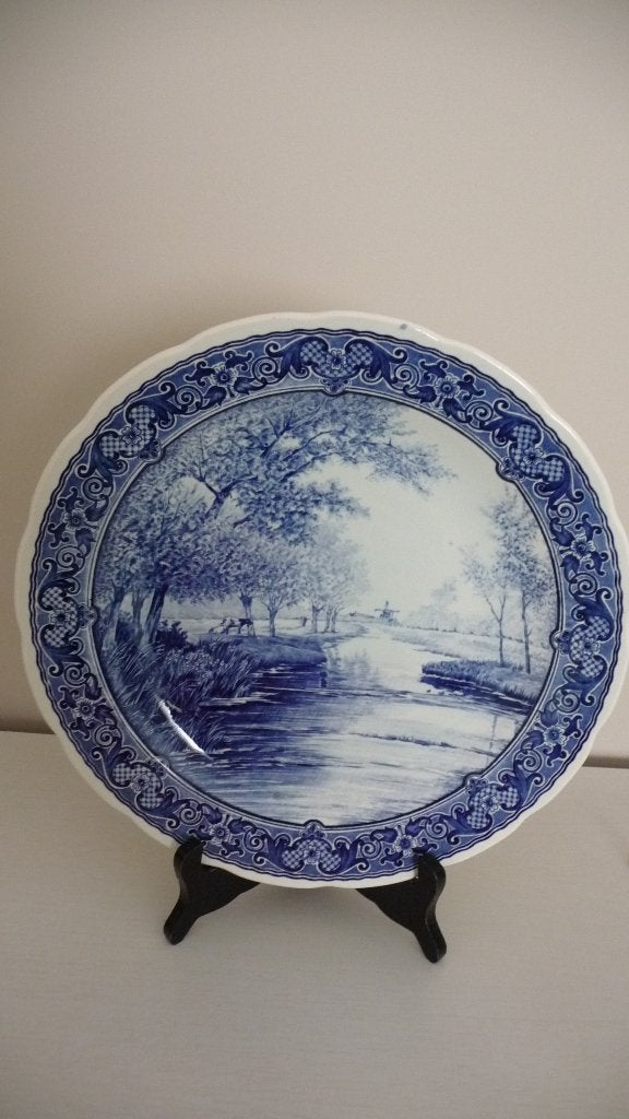 Delfts schaal/bord – For Royal Sphink/Boch 31 cm, Ophalen of Verzenden