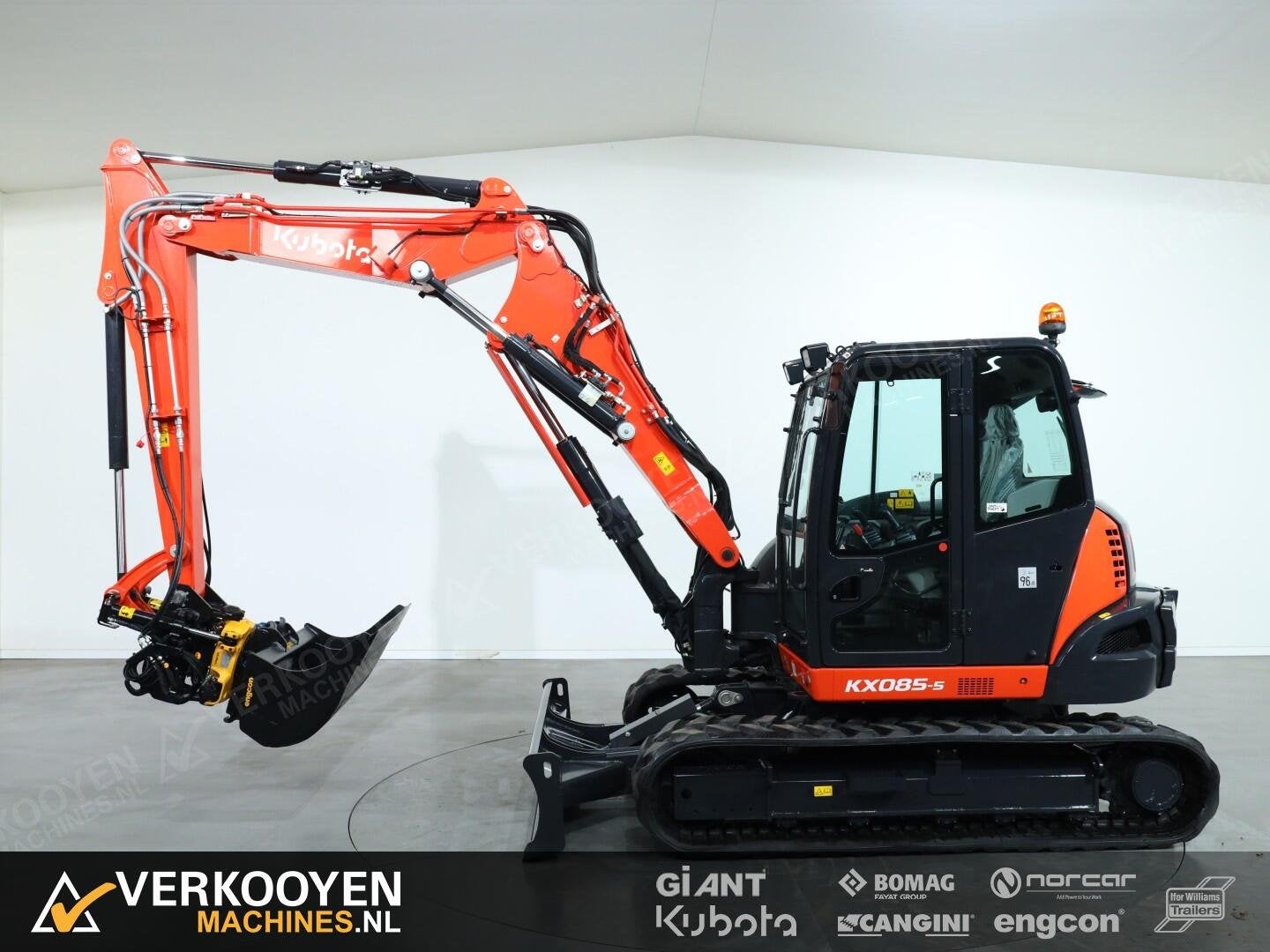 2026 Kubota KX085-5 2PC + Engcon EC209 S45 ADV1314, Zakelijke goederen, Graafmachine