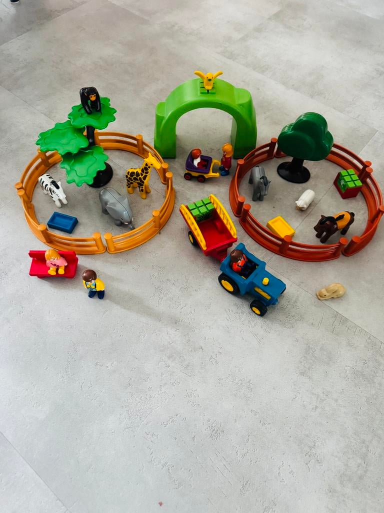 Playmobil 123 grote dierentuin grand zoo, Ophalen of Verzenden, Gebruikt