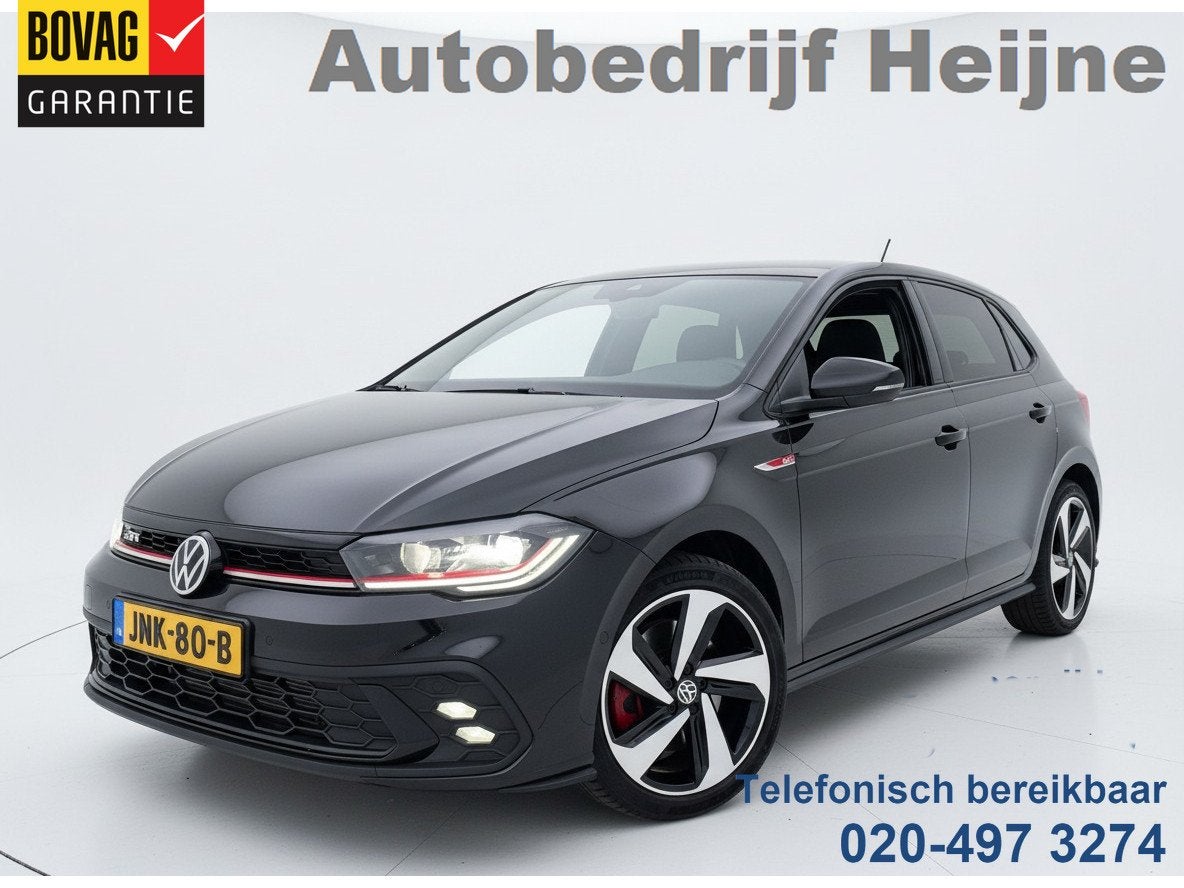 Volkswagen Polo GTI 2.0 TSI 210PK DSG GTI-SPORT IQ-LIGHT/PDC, Auto's, 15 km/l, Gebruikt, 4 cilinders, Zwart