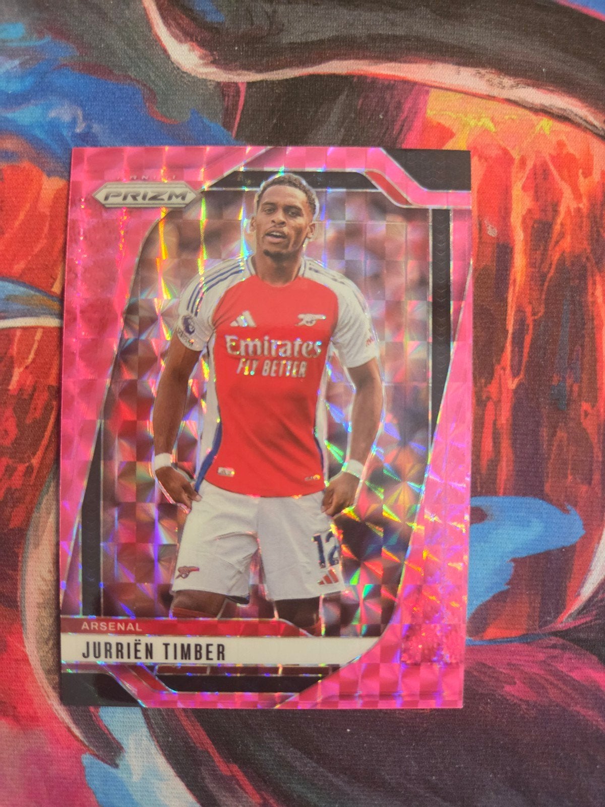 Panini Prizm Jurriën Timber Arsenal Voetbalkaart, Ophalen of Verzenden