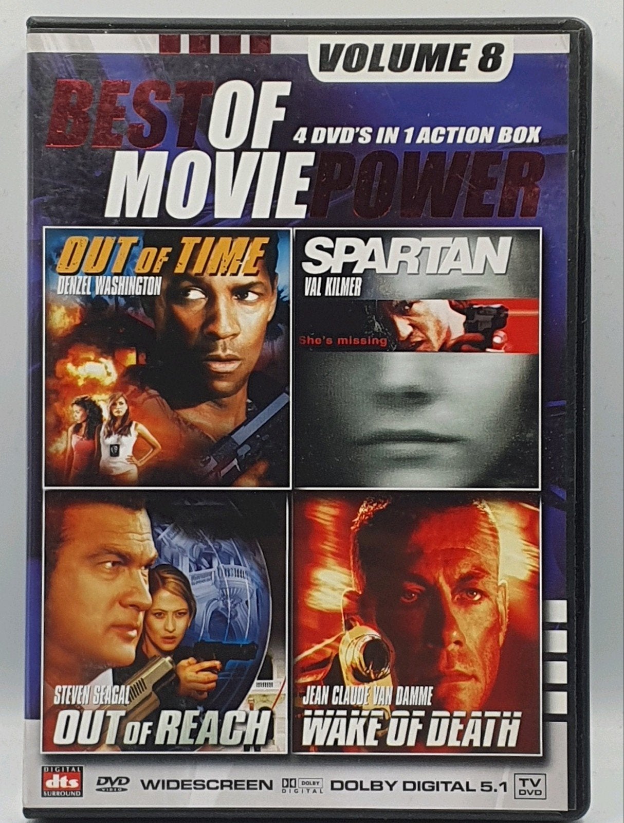 Best of Movie Power Volume 8 - 4 DVD's in 1 Action Box, Vanaf 16 jaar, Nederlands, Actie, Ophalen of Verzenden