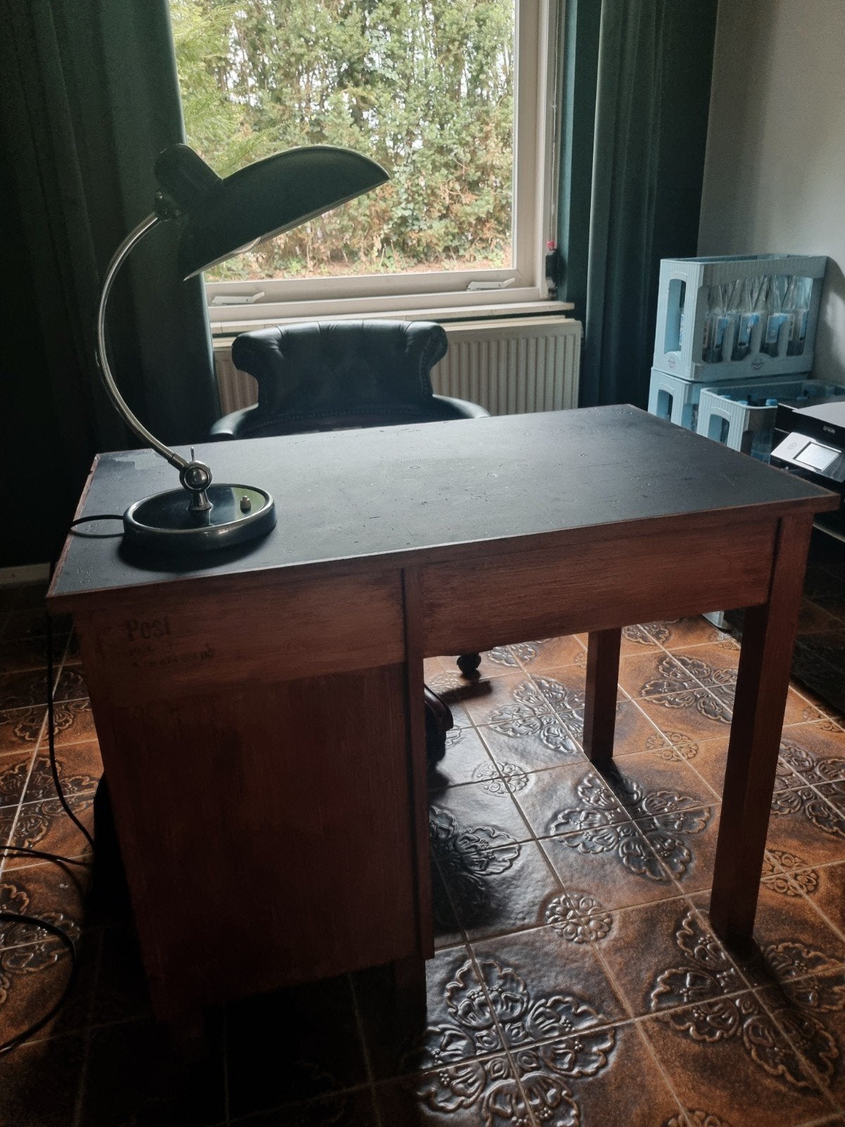 Vintage Bureaumeubel Set:  Kapiteinsstoel & Kaiser Ide, Antiek en Kunst, Ophalen of Verzenden