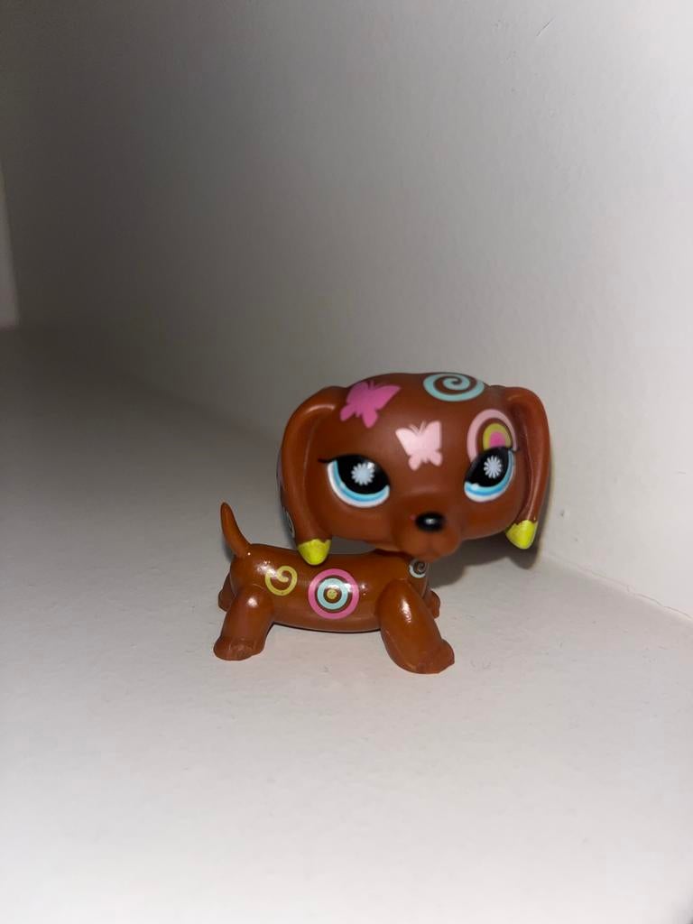 Littlest Pet Shop #1010 Teckel Hondje Bruin uit 2006, Ophalen of Verzenden, Zo goed als nieuw, Meisje
