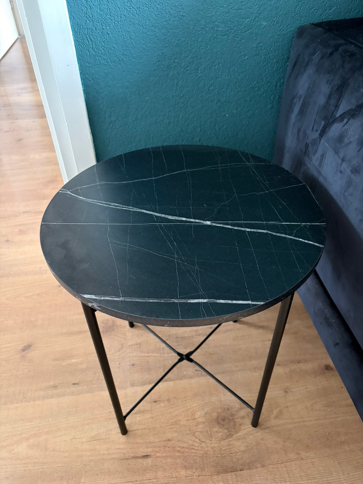 Bijzettafeltje zwart, Ophalen, Minder dan 45 cm, Minder dan 55 cm, Rond