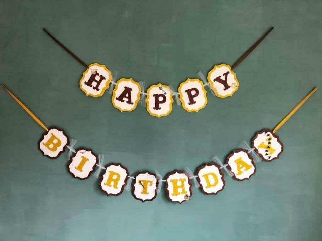 Harry Potter Happy Birthday Banner / Slinger - Verjaardag, Ophalen of Verzenden, Nieuw, Versiering, Film of Tv