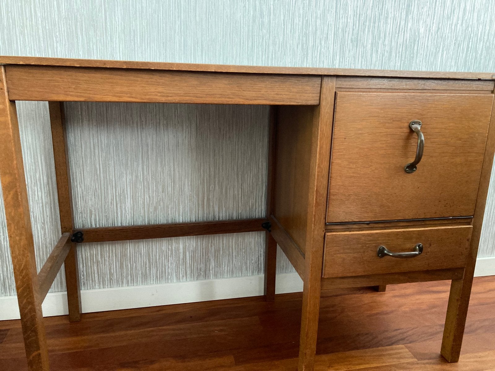 Vintage buro, Huis en Inrichting, Bureaus, Ophalen, Gebruikt, Hout