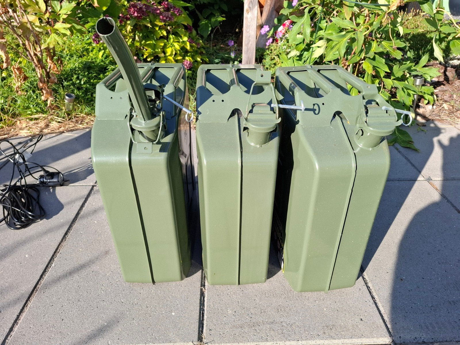 jerrycan van staal 20 liter, Ophalen, Gebruikt