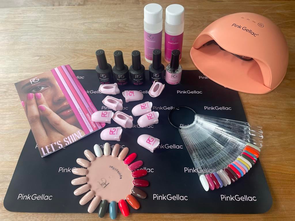 Pink Gellac Starterspakket met luxe opbergkoffer, Ophalen, Overige kleuren, Zo goed als nieuw, Handen en Nagels