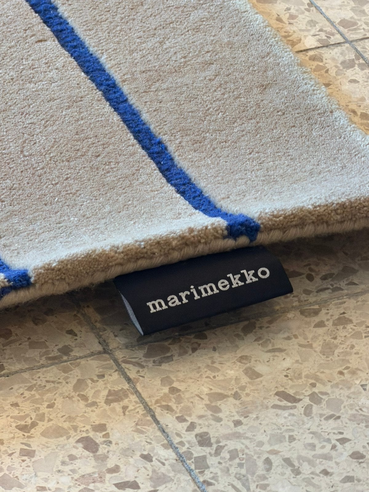 Brink en Campman loper MarimekkoTiiliskivi Bright Blue NIEUW, Ophalen, Blauw, 50 tot 100 cm, Rechthoekig