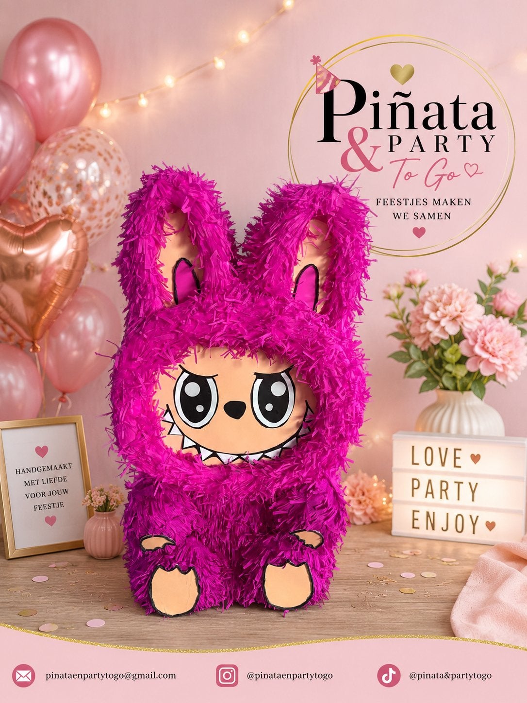 Labubu Piñata - Feestelijk en Uniek!, Hobby en Vrije tijd, Ophalen of Verzenden, Nieuw, Feestartikel, Verjaardag