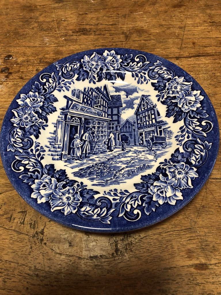 Blauw-wit wandbord Dickens Series, Ophalen of Verzenden