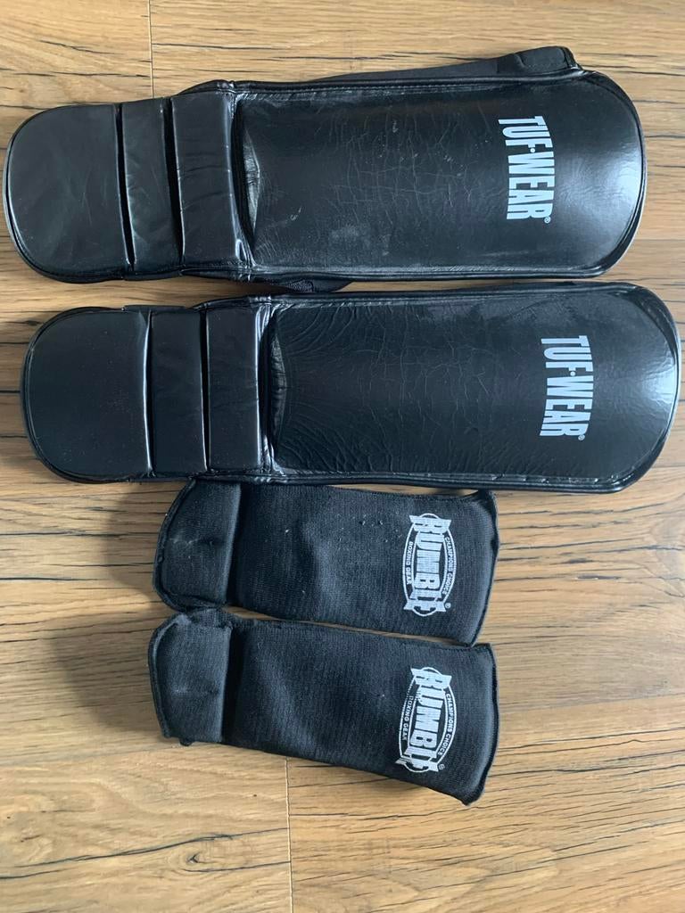 Kickboks scheen- en enkelbeschermers - Maat XL, Sport en Fitness, Vechtsporten en Zelfverdediging, Gebruikt, Overige, Maat XL