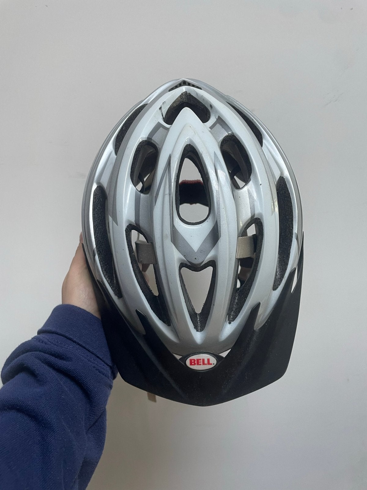 Bell Fietshelm - Wit/Zilver - Gebruikt, Fietsen en Brommers, Ophalen of Verzenden, Gebruikt, L, Heer of Dame