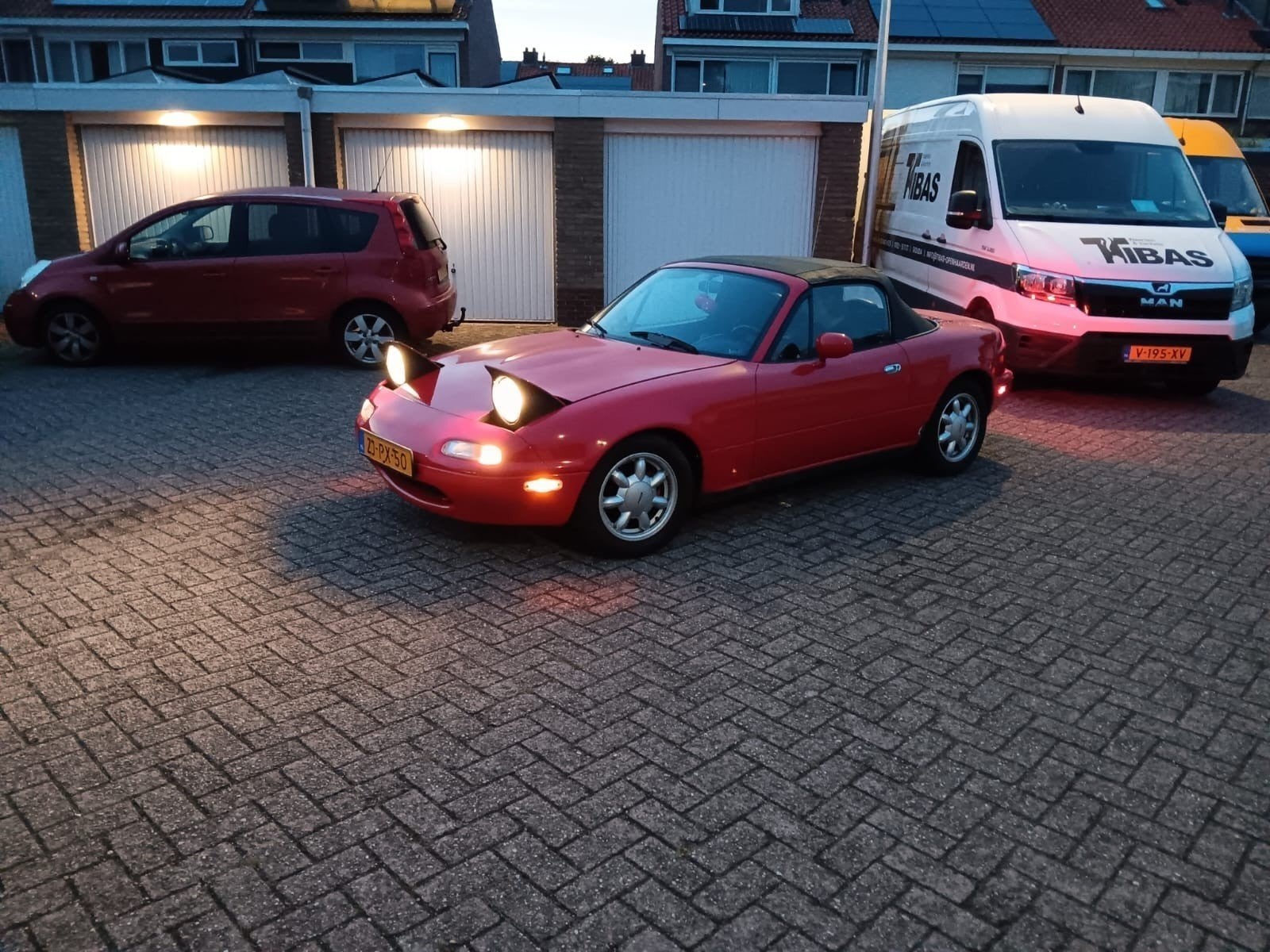 Mazda MX-5 MX5 1990 Rood, Auto's, Zwart, 4 cilinders, Cabriolet, 1010 kg