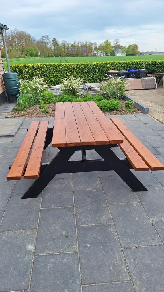Picknicktafel, Tuin en Terras, Picknicktafels, Ophalen, Nieuw, Rechthoekig, Hout