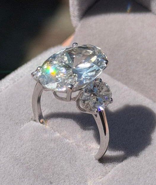 14k gouden ring met VS1 diamanten van maar liefst 9 karaat!!, Nieuw, Ophalen of Verzenden, 17 tot 18, Met edelsteen
